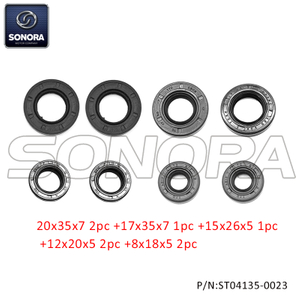 Oil seal kit Derbi D50B0 50cc 2T 8pcs (P/N:ST04135-0023） Top Quality