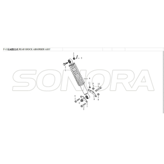 REAR SHOCK ABSORBER ASSY For LONGJIA LJ125T 8M Spare Part Top Quality