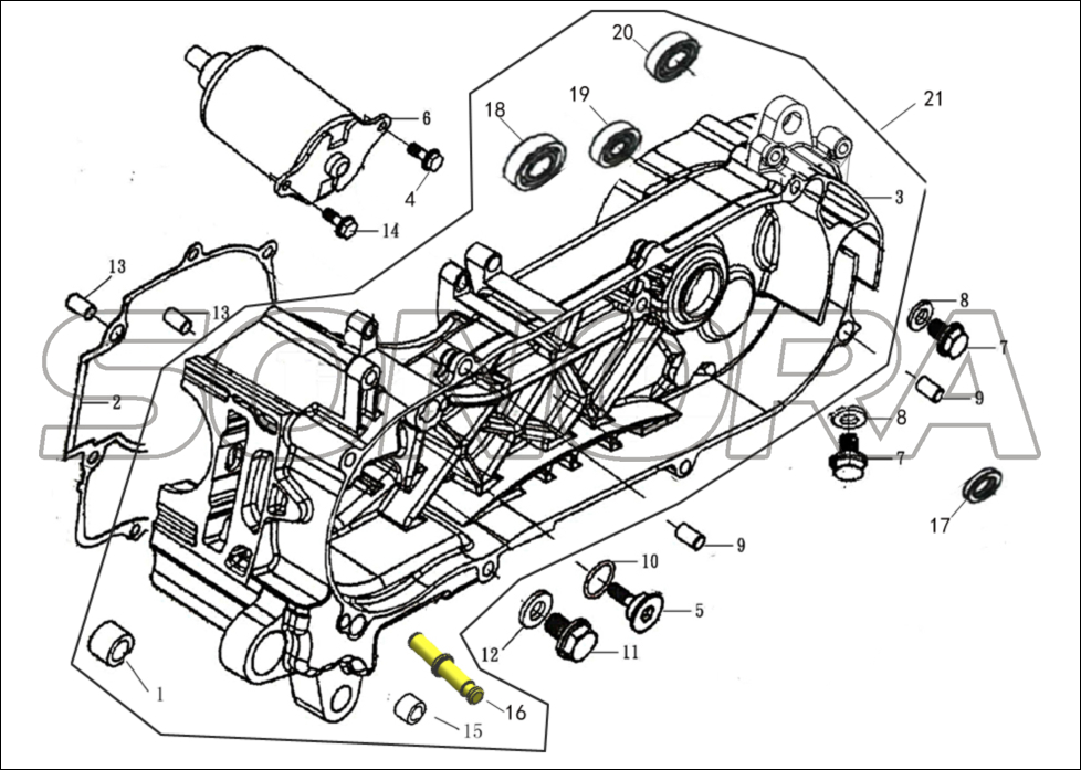 L.CRANK CASE For LONGJIA
