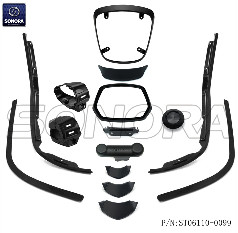 Vespa Sprint 2018- styling kits Matt black (P/N:ST06110-0099) Top Quality