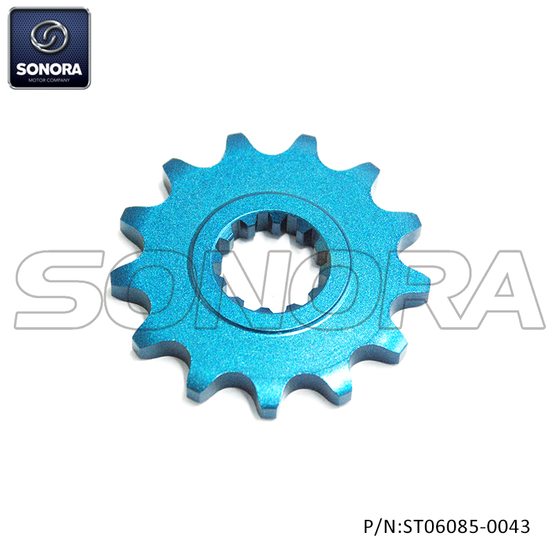 AM6 Front Sprocket #420 13T Blue(P/N:ST06085-0043) Top Quality
