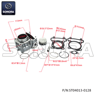 Cylinder kit Naraku 150cc 60mm for Yamaha X-Max, YZF, WR 125 (P/N:ST04013-0128) Top Quality