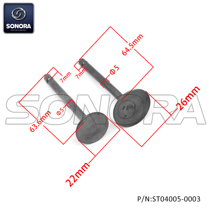 YBR125 Vavle intake (P/N: ST04005-0003) Top Quality